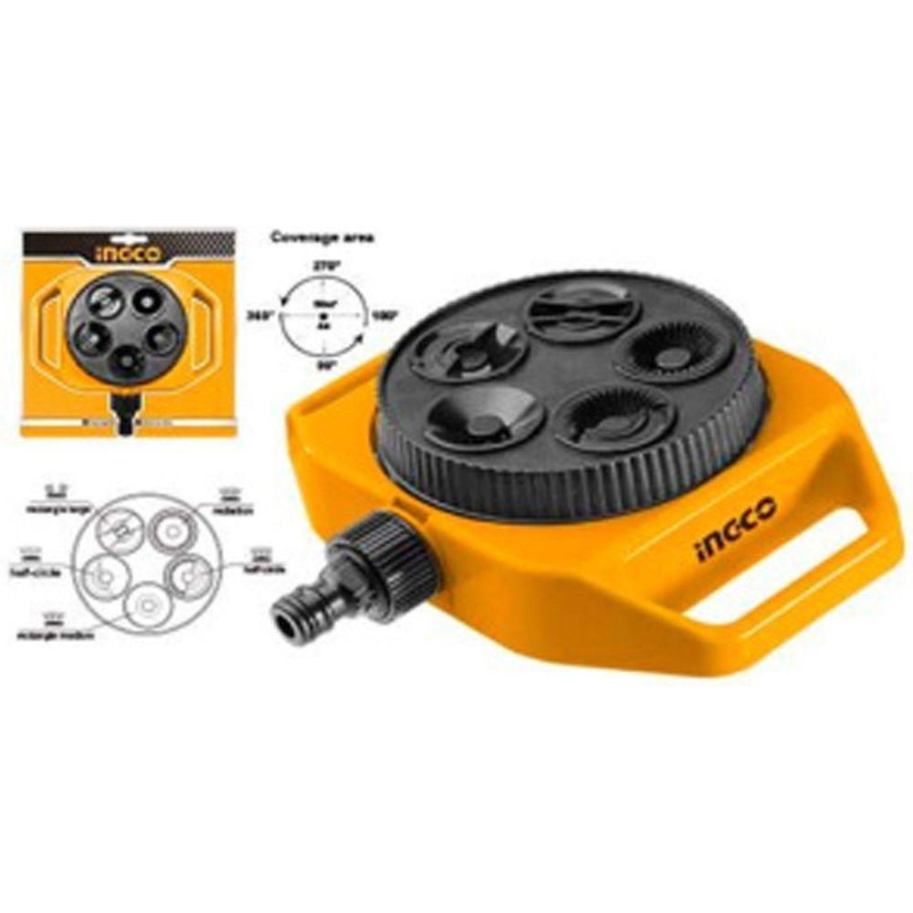 Ingco HPS33061 5in1 Garden Plastic Turret Sprinkler - KHM Megatools Corp. Ingco HPS33061 5in1 Garden Plastic Turret Sprinkler - KHM Megatools Corp.